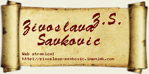 Živoslava Savković vizit kartica
